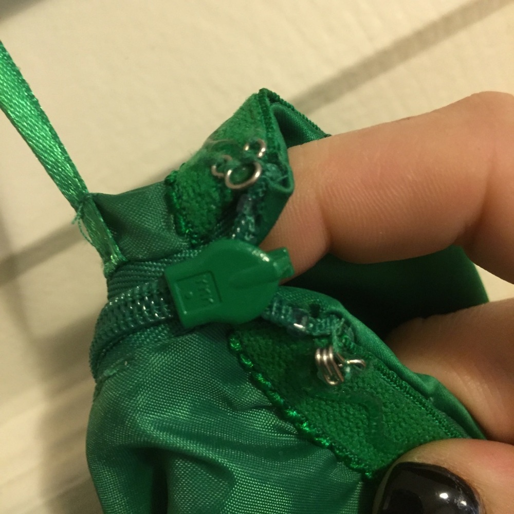 Satin strapless green dress - Picture 4 of 4